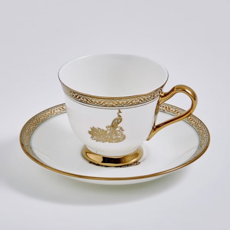 Midas Bone China Printed Cup and Saucer - 150ml