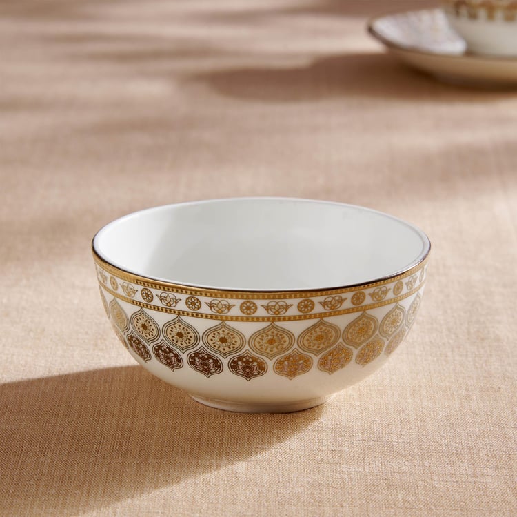 Midas Bone China Printed Katori - 240ml