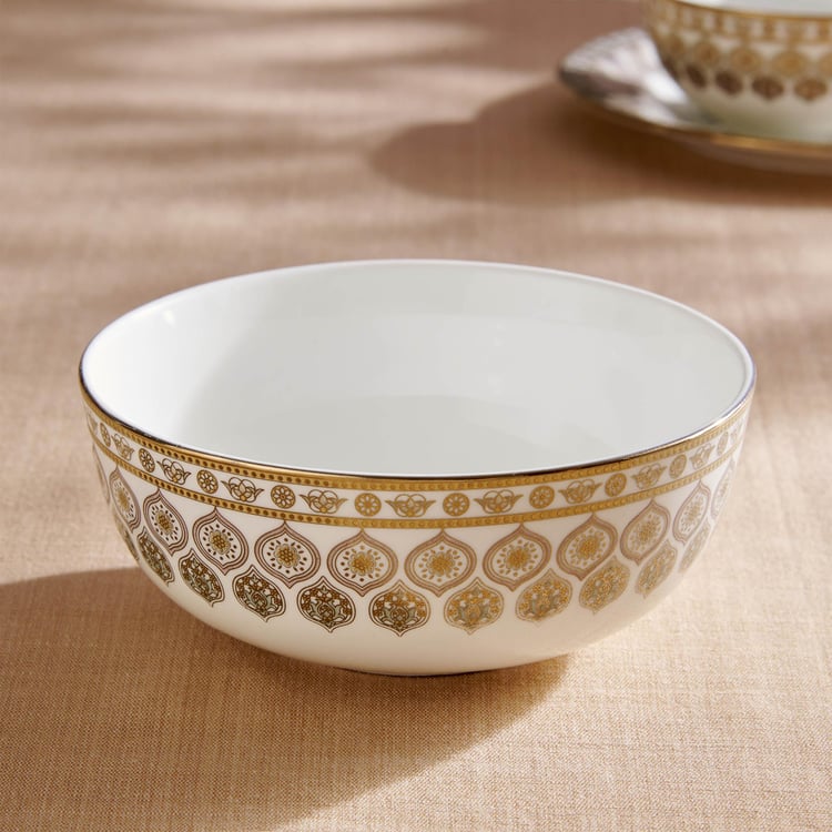 Midas Bone China Printed Cereal Bowl - 600ml