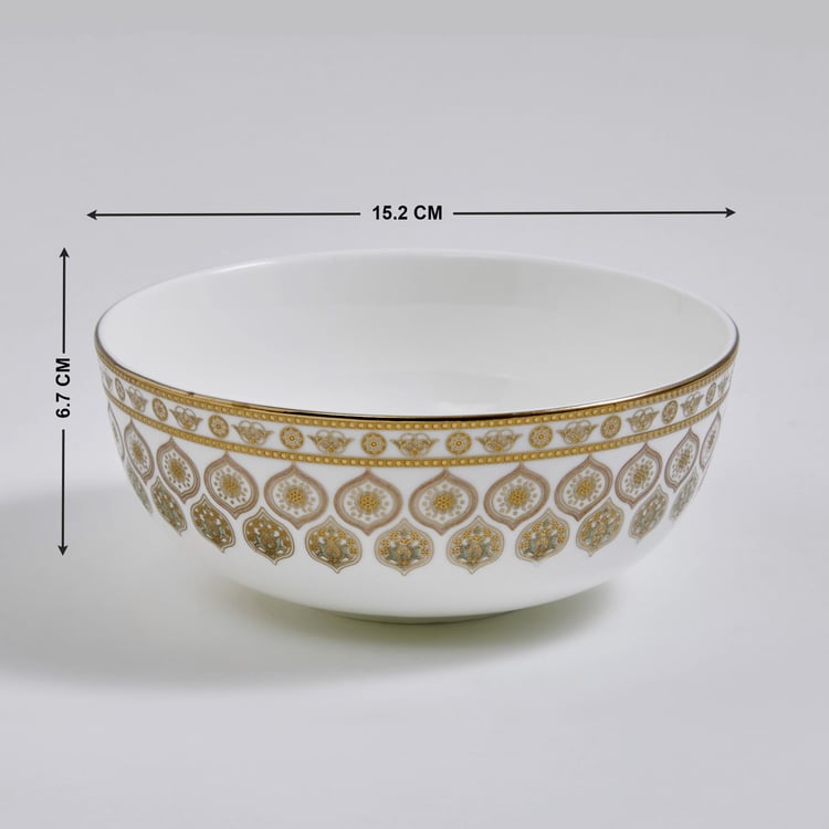 Midas Bone China Printed Cereal Bowl - 600ml