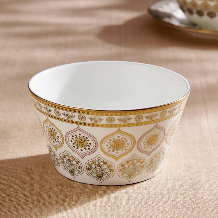 Midas Bone China Printed Serving Bowl - 470ml