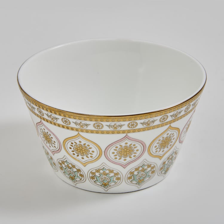 Midas Bone China Printed Serving Bowl - 470ml