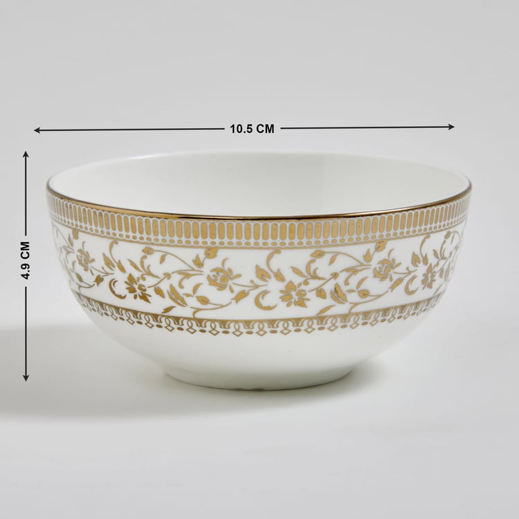 Midas Bone China Printed Katori - 240ml