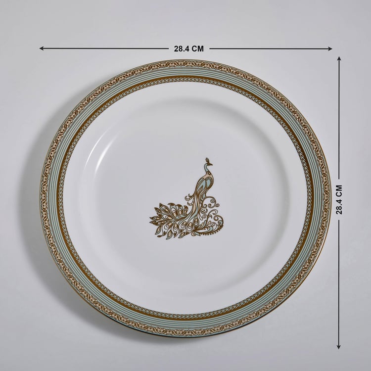 Midas Bone China Printed Dinner Plate - 28.4cm