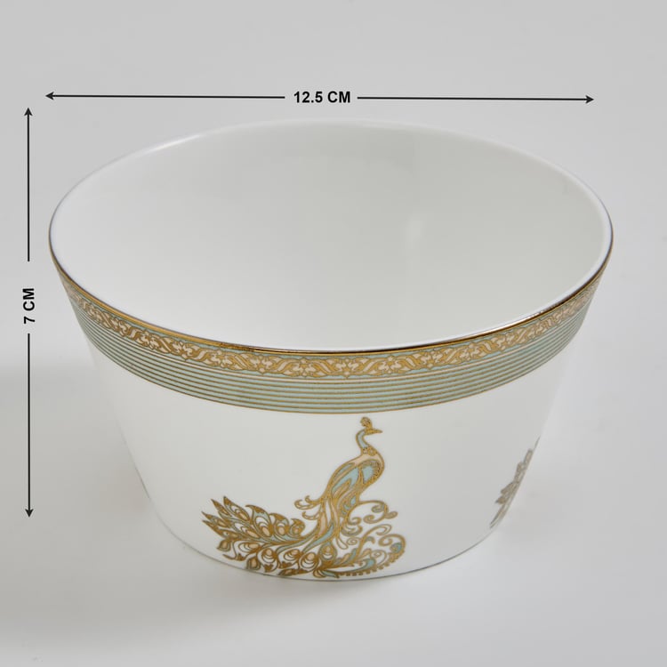 Midas Bone China Printed Serving Bowl - 470ml