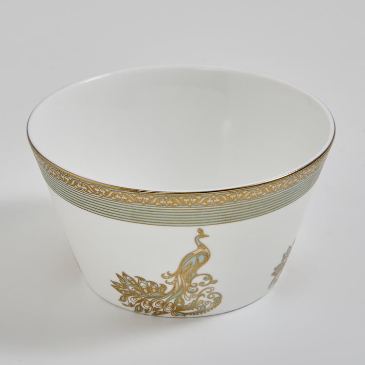 Midas Bone China Printed Serving Bowl - 470ml