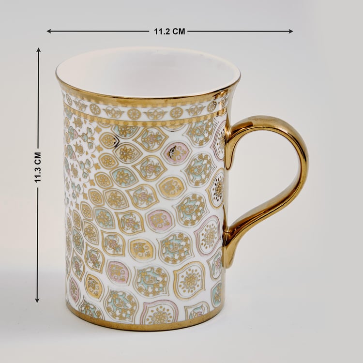 Midas Bone China Printed Coffee Mug - 340ml