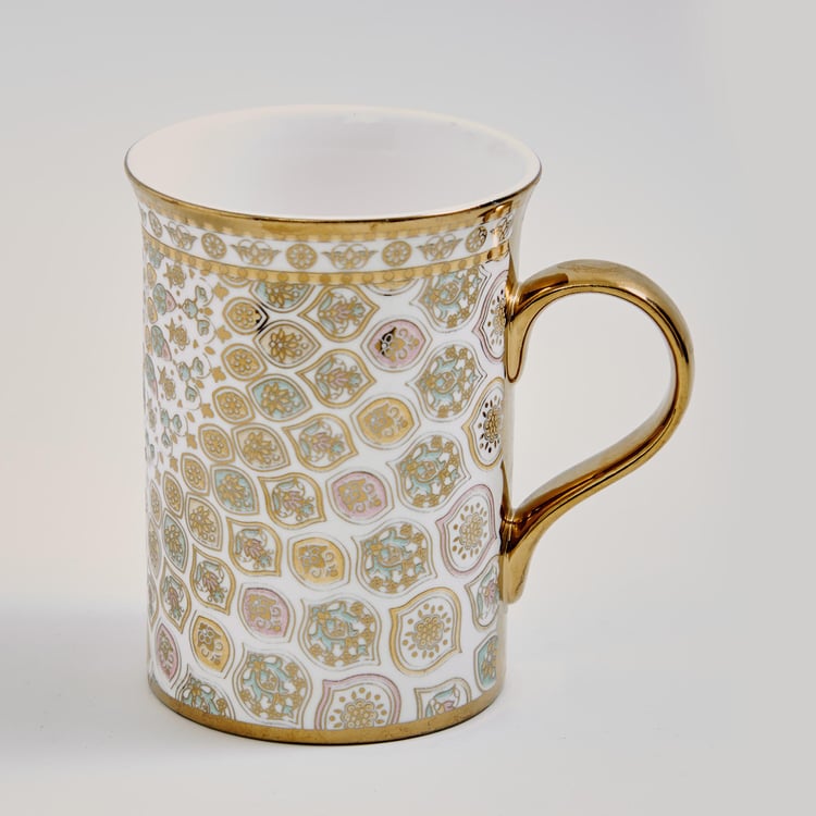 Midas Bone China Printed Coffee Mug - 340ml