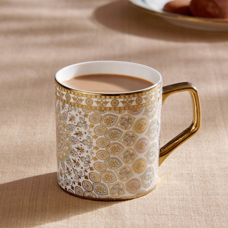 Midas Bone China Printed Coffee Mug - 240ml