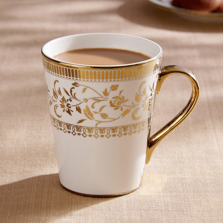 Midas Bone China Printed Coffee Mug - 340ml