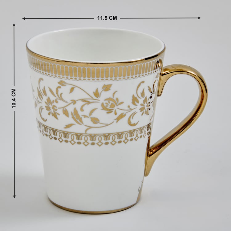 Midas Bone China Printed Coffee Mug - 340ml