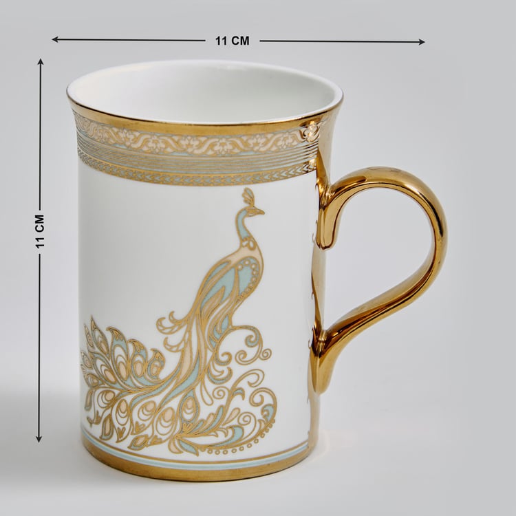 Midas Bone China Printed Coffee Mug - 340ml