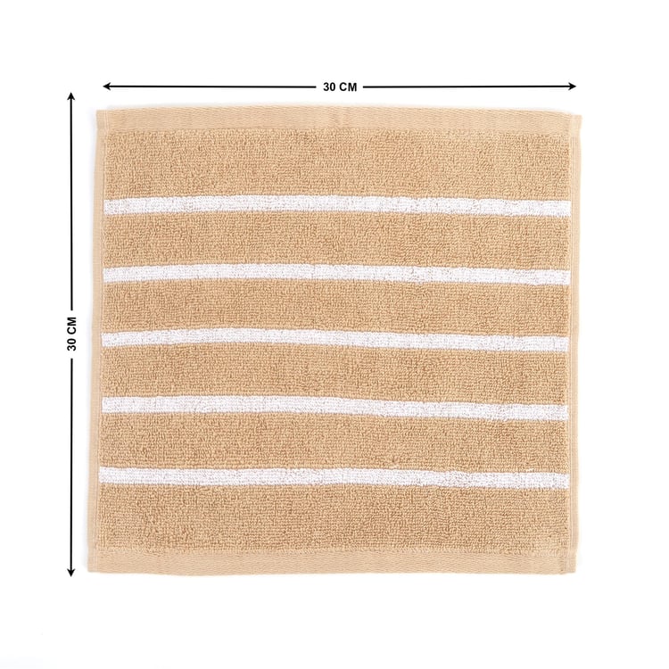 Colour Refresh Essence Striped Cotton Face Towel - 30x30cm