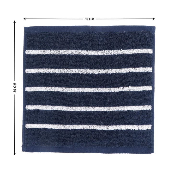 Colour Refresh Essence Striped Cotton Face Towel - 30x30cm