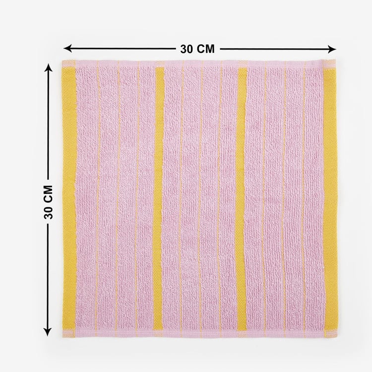 Mekong Cotton Striped Face Towel - 30x30cm