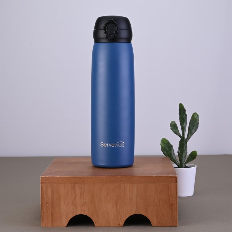 SERVEWELL Hydration Stainless Steel Flip Lid Vacuum Water Bottle - 525ml