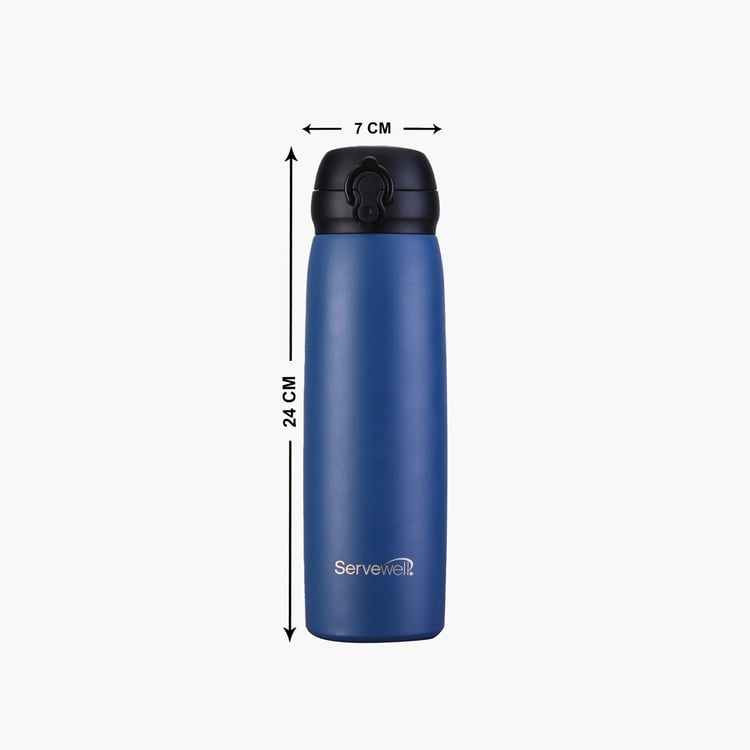 SERVEWELL Hydration Stainless Steel Flip Lid Vacuum Water Bottle - 525ml