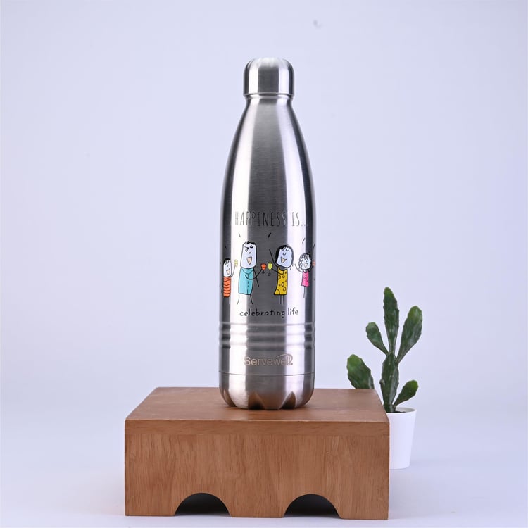 SERVEWELL Hydration Stainless Steel Vacuum Water Bottle - 750ml