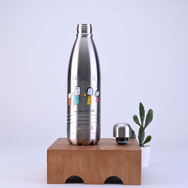 SERVEWELL Hydration Stainless Steel Vacuum Water Bottle - 750ml