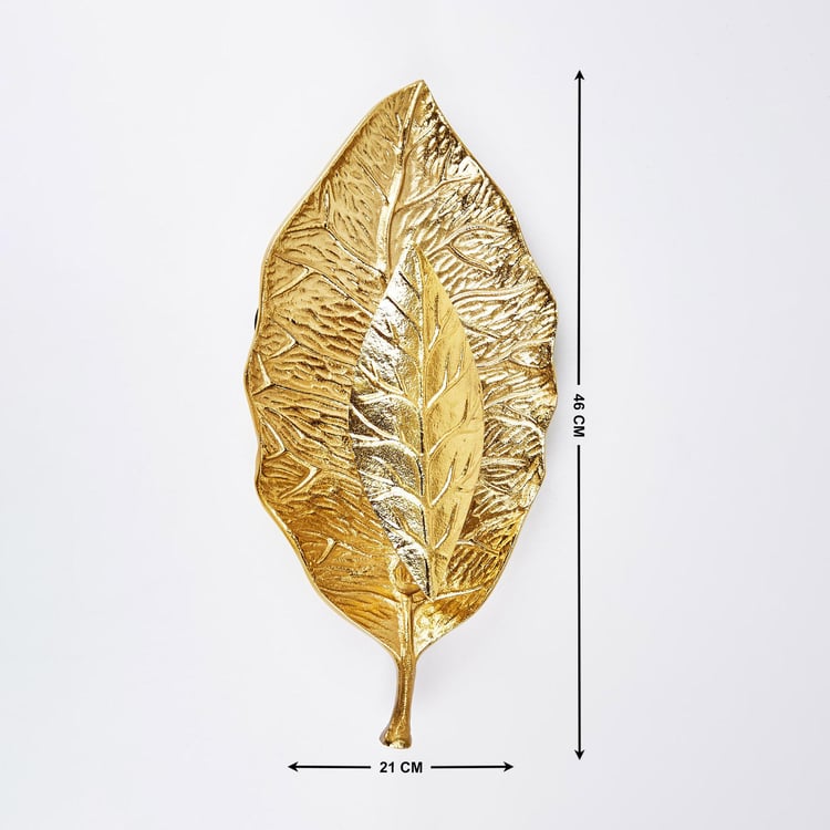 Panorama Metal Leaf Wall Art with Light