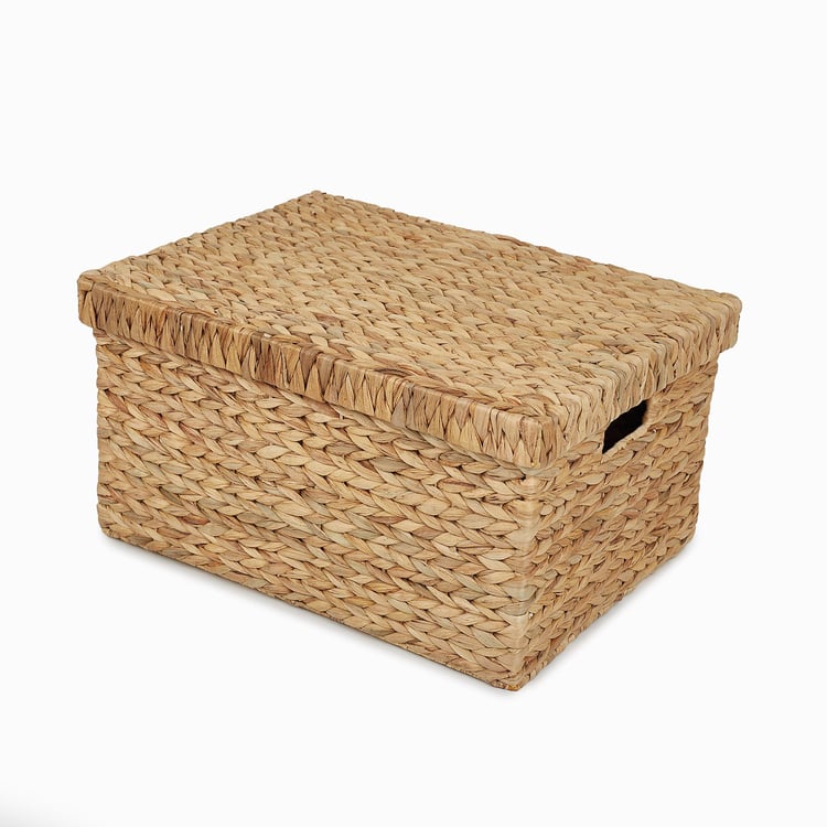 Regan Juvale Seagrass and Iron Storage Box with Lid