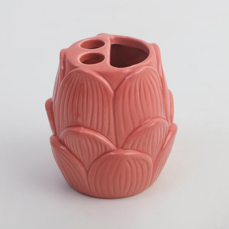 Corsica Kamal Ceramic Floral Tooth Brush Holder