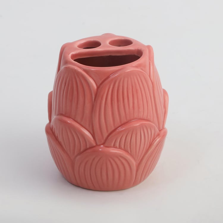 Corsica Kamal Ceramic Floral Tooth Brush Holder