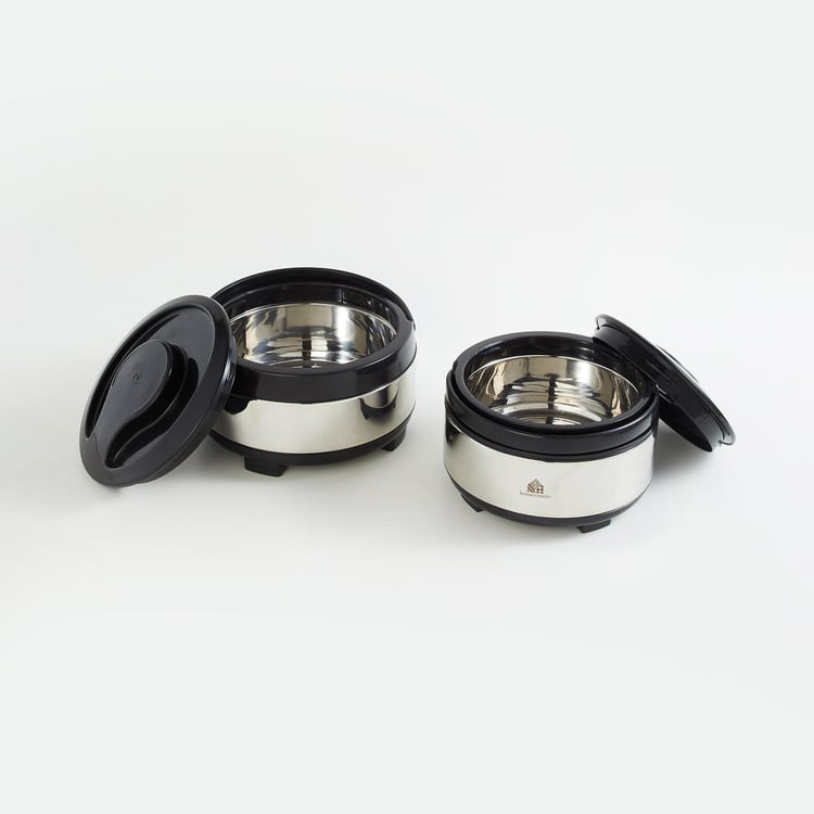 Rivago Nelson Set of 2 Stainless Steel Casseroles