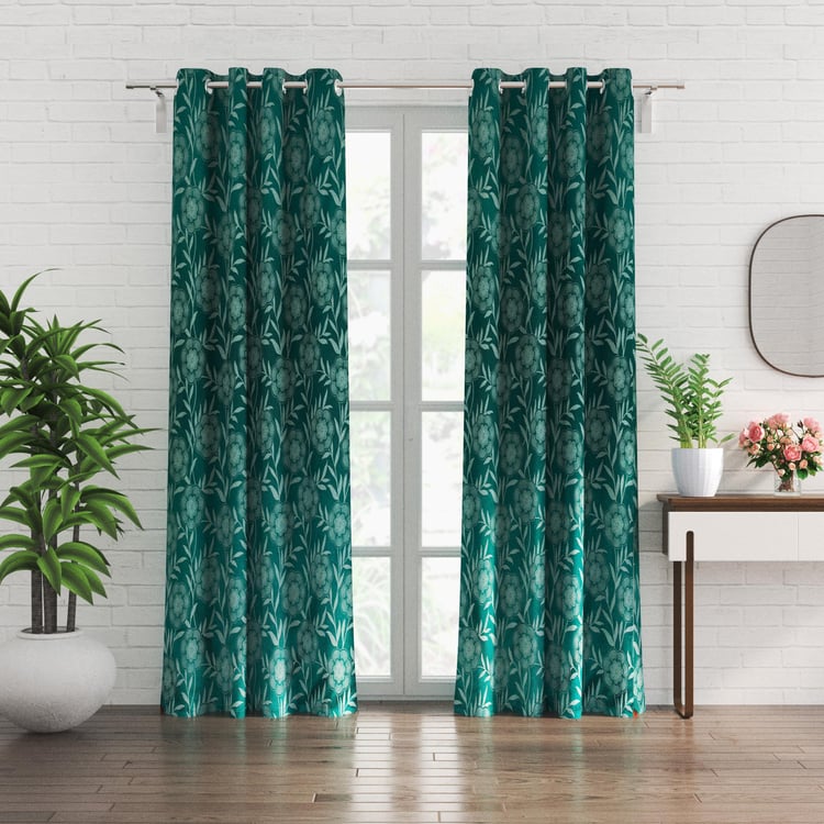 Griffin Set of 2 Jacquard Blackout Door Curtains