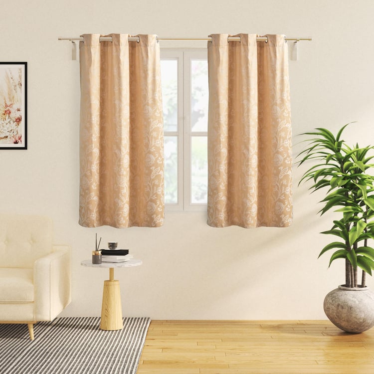 Griffin Set of 2 Jacquard Blackout Window Curtains