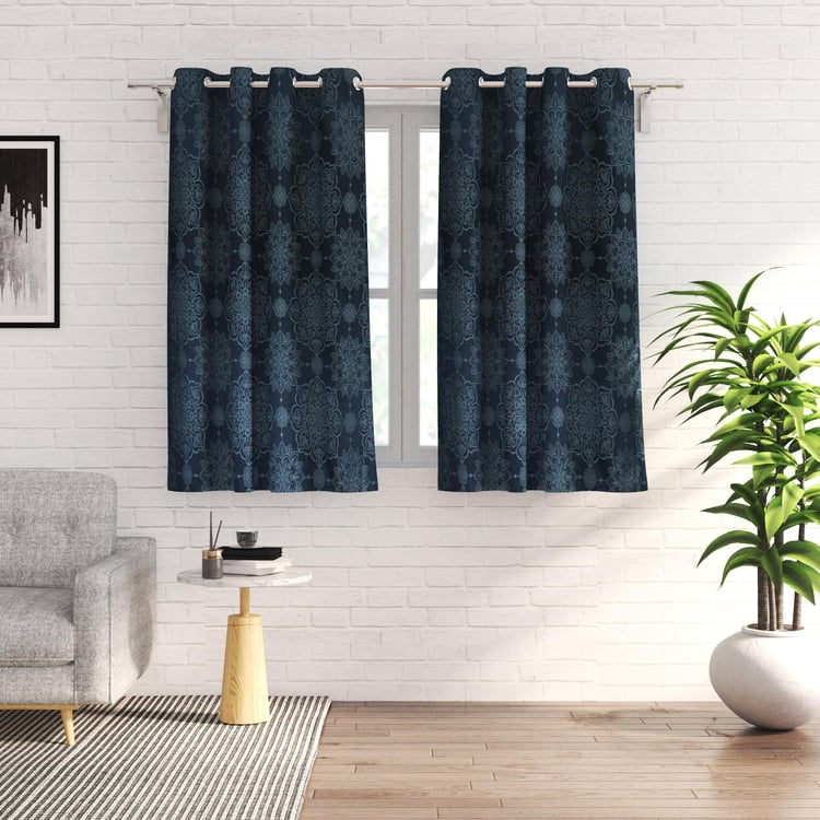 Griffin Tiara Set of 2 Jacquard Blackout Window Curtains