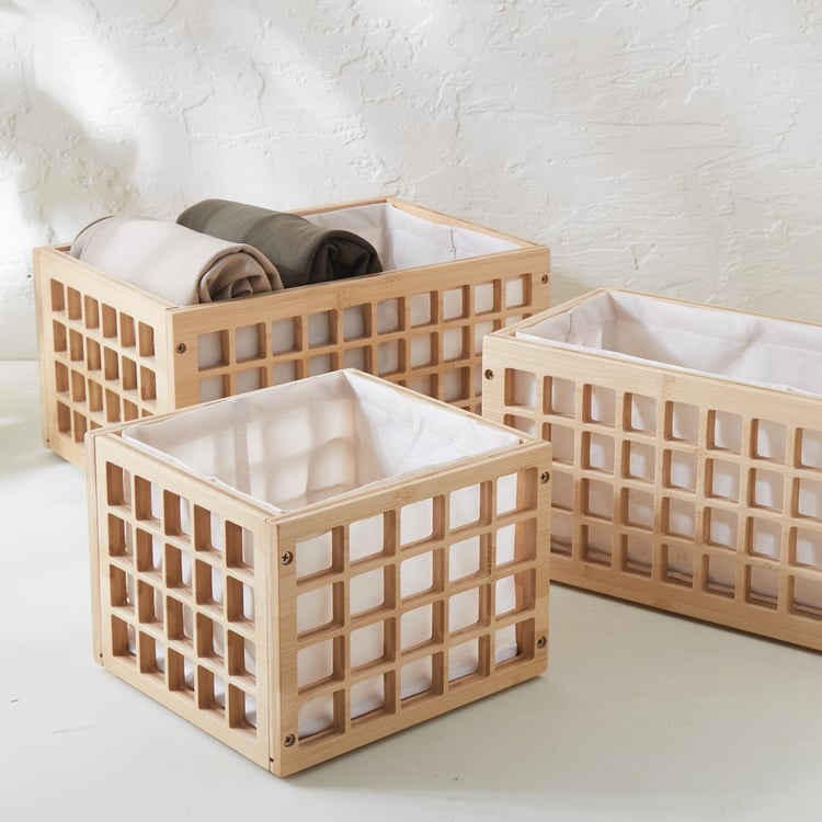 Regan York Bamboo Laundry Basket