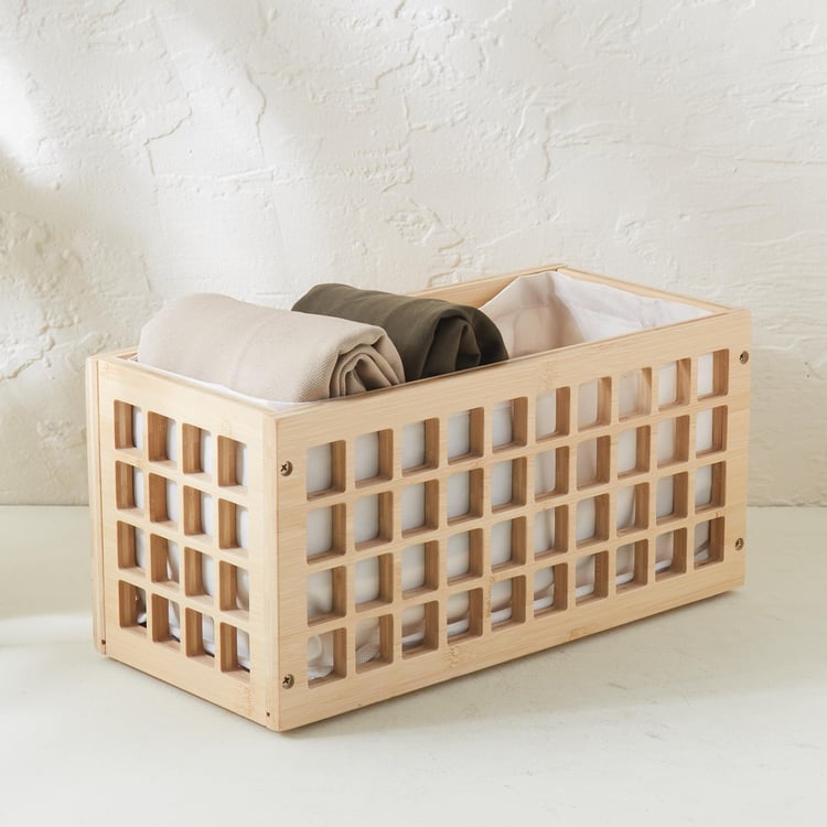 Regan York Bamboo Laundry Basket