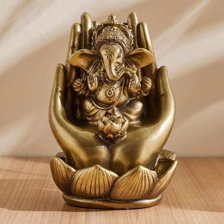 Tranquil Polyresin Ganesh in Hand Figurine