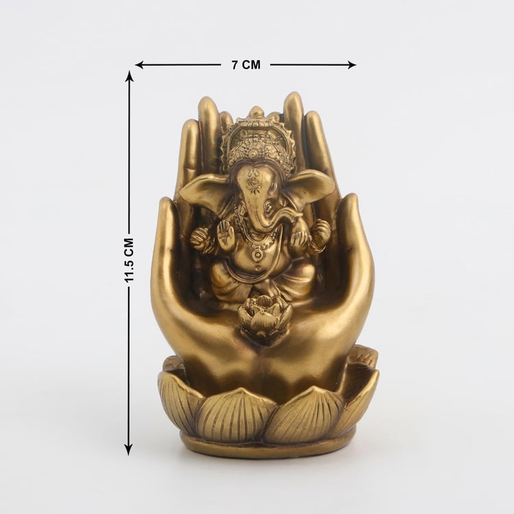 Tranquil Polyresin Ganesh in Hand Figurine