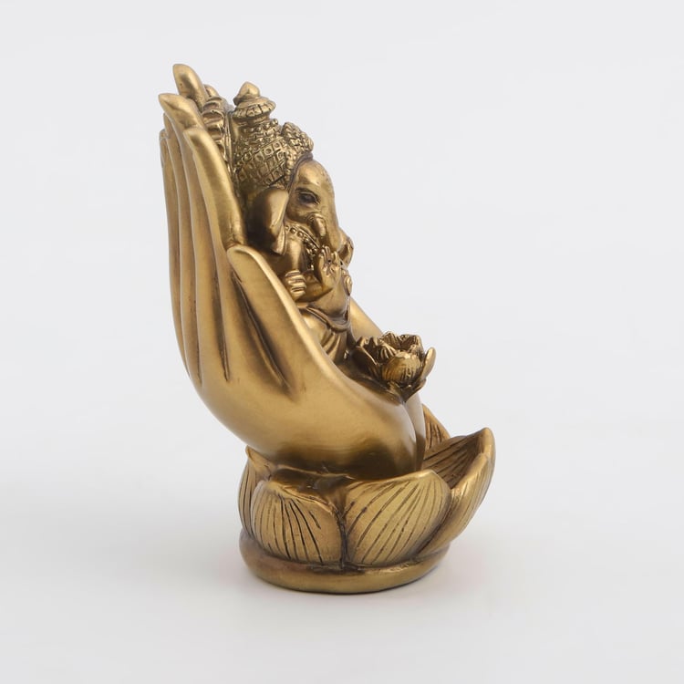 Tranquil Polyresin Ganesh in Hand Figurine