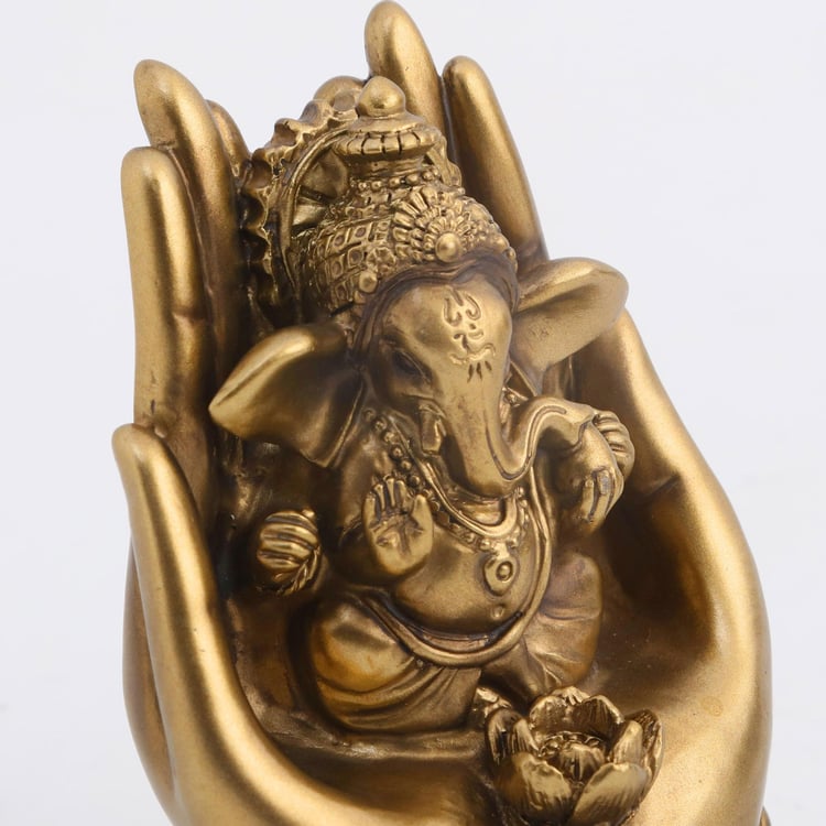 Tranquil Polyresin Ganesh in Hand Figurine