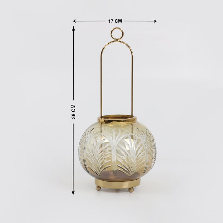 Hoovu Glass & Metal Hanging Lantern