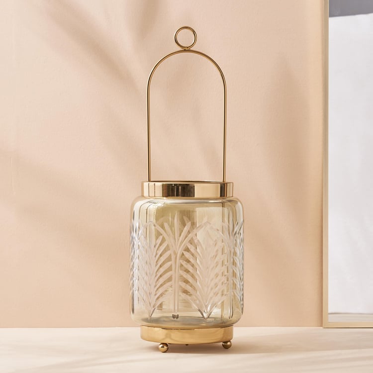 Hoovu Metal & Glass Cylindrical Lantern