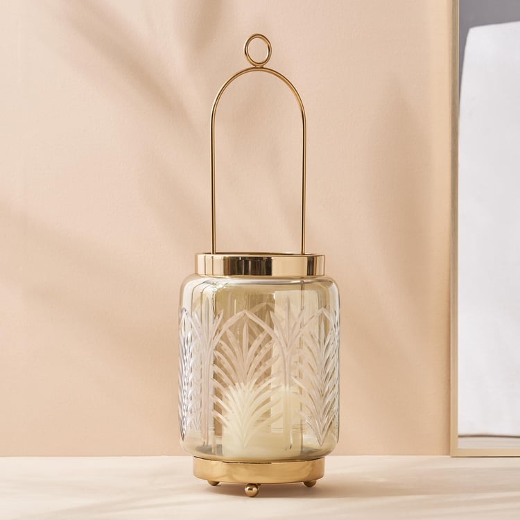 Hoovu Metal & Glass Cylindrical Lantern