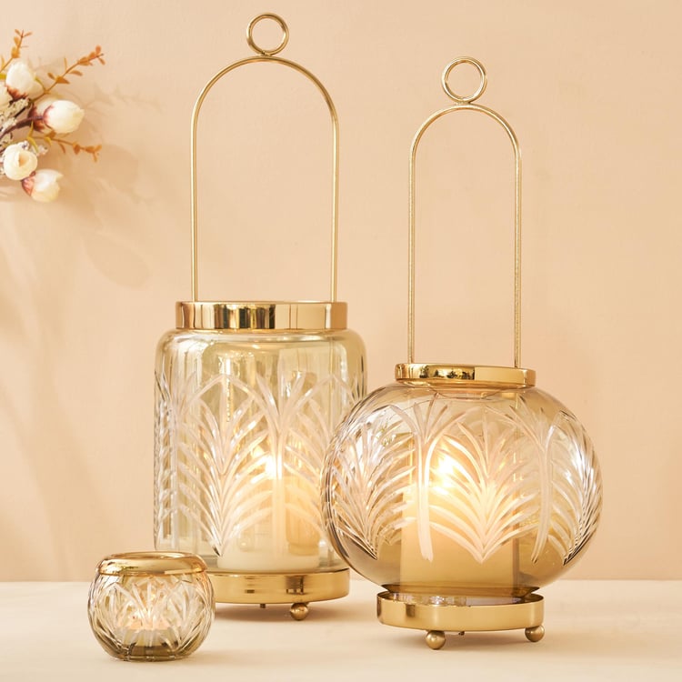 Hoovu Metal & Glass Cylindrical Lantern