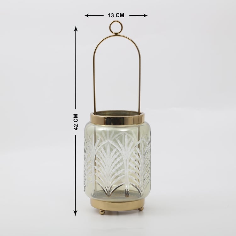 Hoovu Metal & Glass Cylindrical Lantern