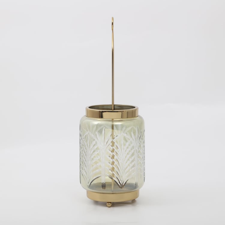 Hoovu Metal & Glass Cylindrical Lantern