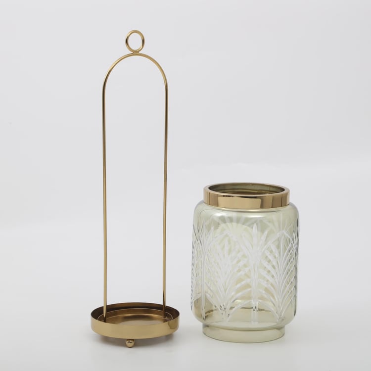 Hoovu Metal & Glass Cylindrical Lantern