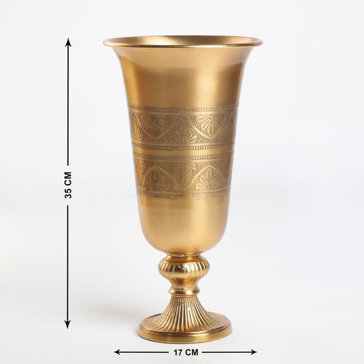 Hoovu Metal Etched Vase