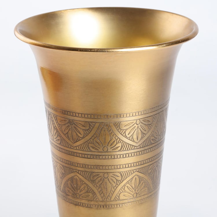 Hoovu Metal Etched Vase