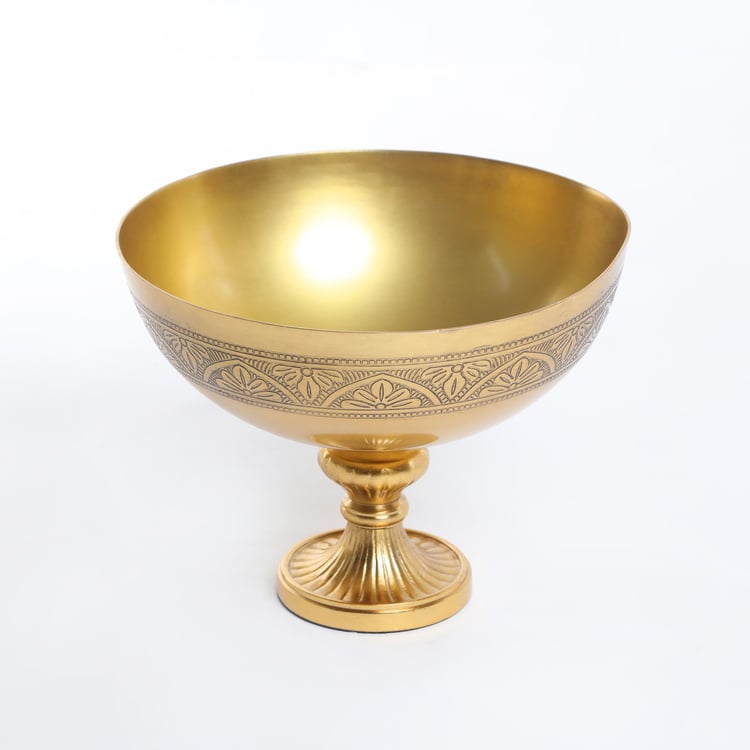 Hoovu Metal Etched Decorative Bowl