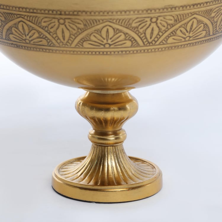 Hoovu Metal Etched Decorative Bowl