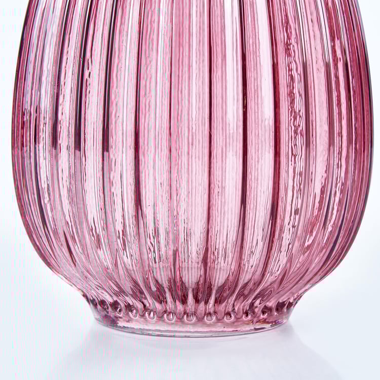 Brian Adora Glass Ribbed Vase