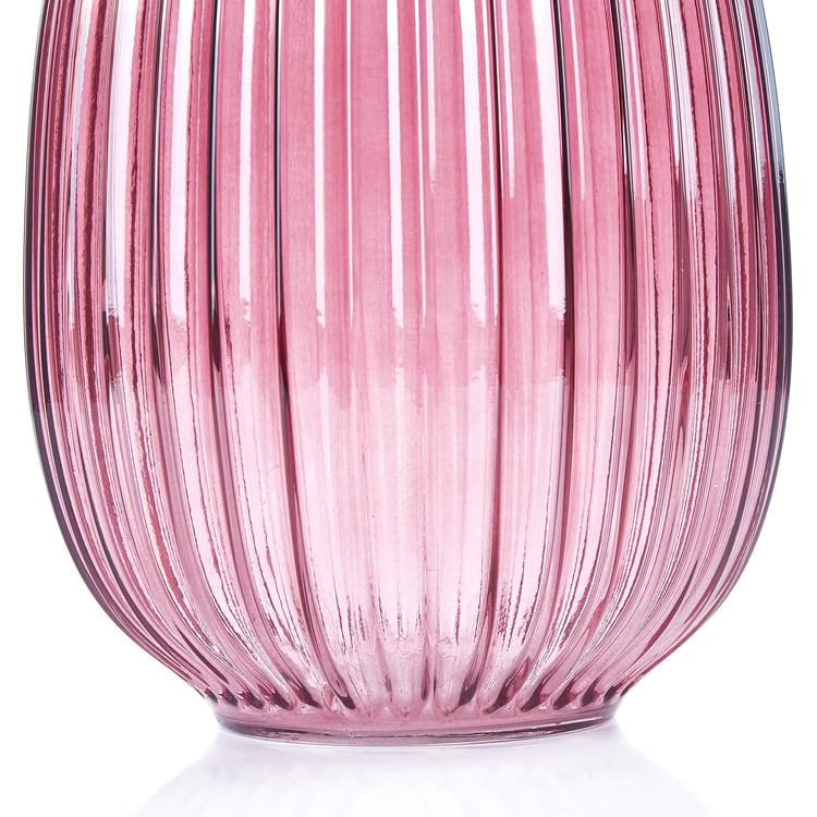 Brian Adora Glass Ribbed Vase